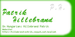 patrik hillebrand business card